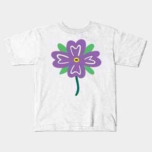 Flower Purple Kids T-Shirt